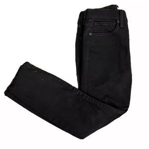 Madewell Womens Size 25 P/0 Black 9” High Rise Skinny Jeans Denim Stretch